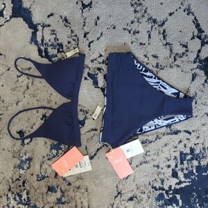Maaji Suzy Q High Rise/High Leg Bikini Bottom  And Top NWT